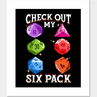 Check Out My Six Pack Funny Gaming Dice Pun Posters and Art